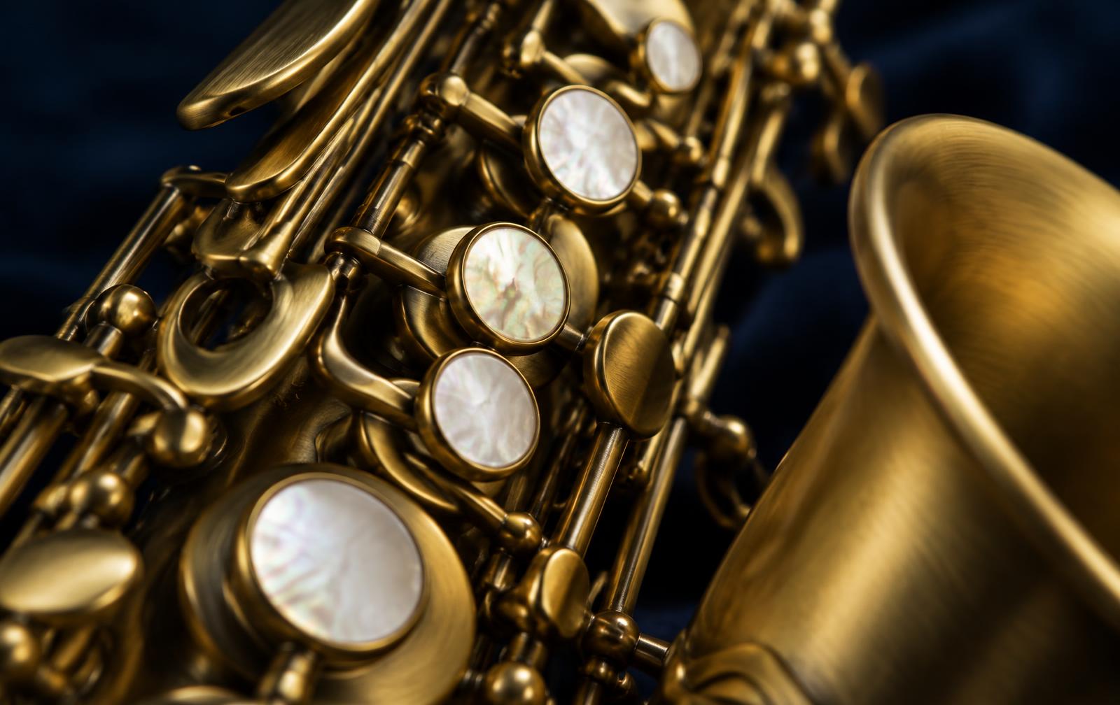 Close-up of JMI saxophone keywork